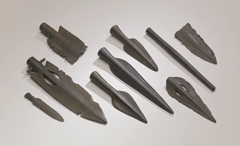 Hoard of Bronze Age weapons found in the River Thames at Broadness in Kent © The Trustees of the British Museum.