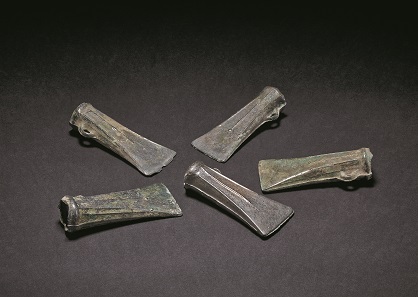Bronze Age socketed axes from the Salisbury hoard. © The Trustees of the British Museum.