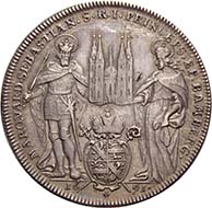BAMBERG. Marquard Sebastian Schenk von Stauffenberg, 1683-1693. Reichstaler 1691, Nuremberg. Dav. 5063. Krug 353. From the upcoming auction Künker 184 (2011), 4055. Estimate: 300 Euros. - Marquard Sebastian was one of the active patrons of the Jesuits.