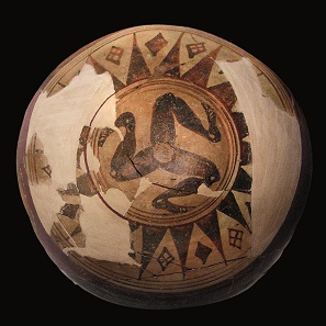 Ceramic dinos with triskelion, fired clay, Palma di Montechiaro, Sicily, c.650-600 BC. Museo Archeologico Regionale di Agrigento. © Regione Siciliana.