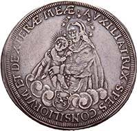 HATZFELD. Melchior, 1630-1658. Reichstaler n. d. (subsequently produced in 1666). Dav. 6709. From the upcoming auction Künker 184 (2011), 4491. Estimate: 1,500 Euros. - Melchior von Hatzfeldt-Gleichen attended the Jesuit College in Fulda where he was ordained a deacon.