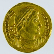 Roman Empire, Jovian, 363-64, gold solidus. Source: Princeton University Numismatic Collection, Department of Rare Books and Special Collections, Firestone Library.