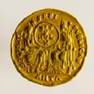 Roman Empire, Jovian, 363-64, gold solidus. Source: Princeton University Numismatic Collection, Department of Rare Books and Special Collections, Firestone Library.
