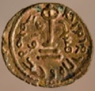 Arab-Byzantine, 690-702, mint of Manbij, copper fals, from the Antioch excavations. Source: Princeton University Numismatic Collection, Department of Rare Books and Special Collections, Firestone Library.