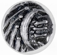 Anglo-Frisian, c. 700, silver sceatta. Source: Princeton University Numismatic Collection, Department of Rare Books and Special Collections, Firestone Library.