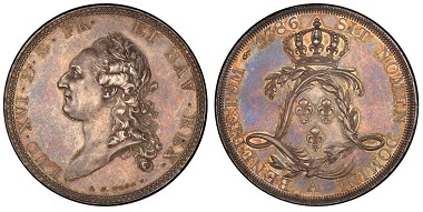 France. Louis XVI. ECU pattern.