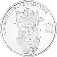 The new collector coin commemorating Alvar Aalto will be released in May.