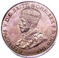 Lot 29458: Australia, George V, penny, 1930-M. KM23. AU50 PCGS. Realized: $70,500.