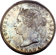 Lot 29584: Canada, Victoria, 50 cents, 1870. KM6. MS64+ PCGS. Realized: $70,500.