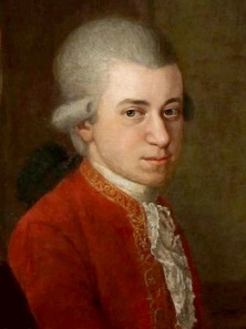 W. A. Mozart, Detail from a painting by Johann Nepomuk della Croce (c. 1781).