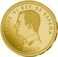 Spain / 100 euros / 999 gold / 6.75g / 23mm / Mintage: 2,500.