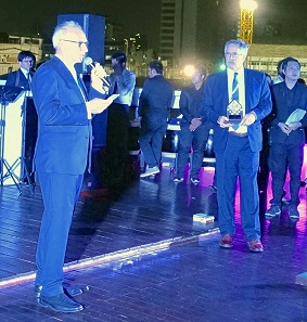 The new Secretary General of the MDC farewells Maarten Brouwer, the former Secretary General of the MDC. Photograph: UK.