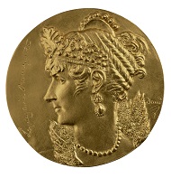 David d'Angers (1788-1856), Empress Josephine Lapagerie Bonaparte, ca. 1804. Gilt bronze, 177.8 mm. Stephen K. and Janie Woo Scher Collection. Photo: Michael Bodycomb.