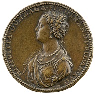 Jacopo Nizzola da Trezzo (1515/19-1589), Ippolita Gonzaga, 1552. Bronze, 68.8 mm. Stephen K. and Janie Woo Scher Collection. Photo: Michael Bodycomb.