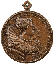 Guillaume Dupré (1574 or 1576-1643), Louis XIII / Anne of Austria (reverse), 1620. Bronze, 59.7 mm. Stephen K. and Janie Woo Scher Collection. Photo: Michael Bodycomb.