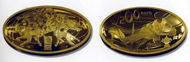 France. 200 euros 2015. 1 ounce in gold. Mintage: 500.
