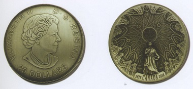 Royal Canadian Mint. $25 2016. Mintage: 6,000.