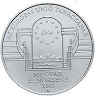 Hungarian EU-Presidency 2011 - 3.000 HUF - Ag .924 - 10 g - diameter 30 mm - 3.000 BU & 5.000 Proof - designer: RONAY Attila - date of issue: January 12, 2011.