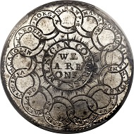 Lot 4514: 1776 $1 Continental Dollar, CURRENCY, Pewter, EG FECIT MS65 PCGS Secure. Newman 3-D, W-8460, R.4. Realized: $235,000.