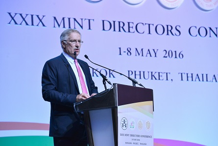 Ross MacDiarmid, Royal Australian Mint's CEO, not only chaired the final session of the MDC but also held a presentation himself. Photograph: Mint of Thailand.
