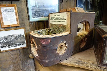 An assay furnace that almost looks like a doll stove. Photograph: UK.