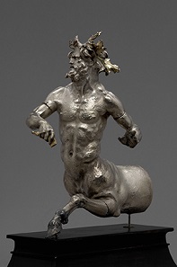 Rhyton in the form of a Centaur. Greek, Seleucid, Hellenistic period, ca. 160 B.C. Silver with gilding. H. 22 cm. Antikensammlung, Kunsthistorisches Museum, Vienna (VIIa 49).