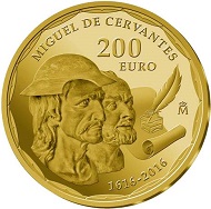 Spain / 200 Euros / Gold .999 / 13.5g / 30mm / Mintage: 2,500.