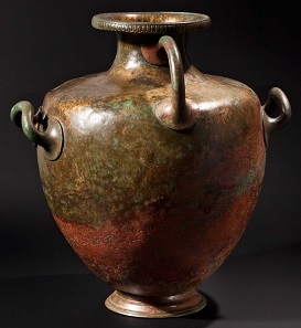Lot 4554: A Greek bronze kalpis with votive inscription, 4th century B.C. Sold at 25,000 Euros.