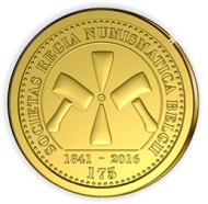 This is what a new euro coin on the 175th anniversary of the Royal Numismatic Society looks like. 500 specimens of this 3.11 g coin will be issued by the Royal Belgian Mint.
