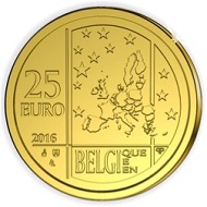This is what a new euro coin on the 175th anniversary of the Royal Numismatic Society looks like. 500 specimens of this 3.11 g coin will be issued by the Royal Belgian Mint.