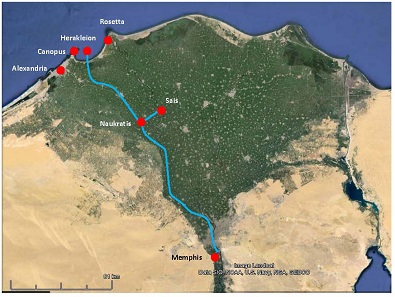 Map of the Nile Delta.