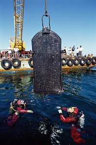 Stele of Thonis-Heracleion, Thonis-Heracleion, Aboukir Bay, Egypt (SCA 277). © Franck Goddio / Hilti Foundation - Photo: Christoph Gerigk.