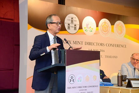 Albert Cheng of the World Gold Council focused on current trends of the gold market. Photograph: Mint of Thailand.