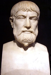 What Pindar looked like, we don't know. This Roman copy of a bust from the mid 5th century speaks about the high reputation, the poet enjoyed all through antiquity. Photograph: Stas Kozlovsky / https://creativecommons.org/licenses/by-sa/3.0/deed/de