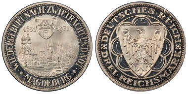 GERMANY, WEIMAR REPUBLIC. 1931-A AR 3 Reichsmark. PCGS PR68DCAM (Deep Cameo).