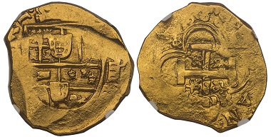 SPAIN. Charles II. (King, 1665-1700). 1688-S G AV 8 Escudos. NGC MS62.