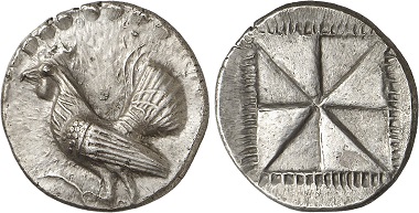 Himera. Drachm, ca. 530-520. From Gorny & Mosch Auction 236 (2016), 28.