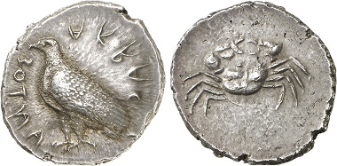 Acragas. Didrachm, 510-500. From Gorny & Mosch Auction 228 (2015), 16.