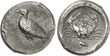 Acragas. Tetradrachm, 450-420. From Gorny & Mosch Auction 229 (2015), 1045.