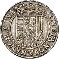 Lot 1140: FRANCE / LORRAINE. Charles III, 1545-1608. Reichstaler n.d. (1559). Ex Vogel Collection. Very rare. Extremely fine. Estimate: 15,000 euros. Hammer price: 28,000 euros.