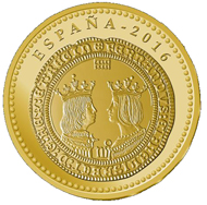 Spain / 100 Euros / Gold .999 / 6.75g / 23mm / Mintage: 2,500.