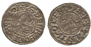 AS035: Aethelred II, Silver Penny, Benediction Hand type (c.991), Canterbury mint. BMC type IIf; N 769; S 1147. Very fine, extremely rare. £6,000.