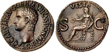 Lot 431914: Roman Republic. Gaius (Caligula). AD 37-41. As. $2,450.