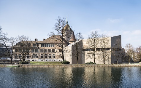 The National Museum Zurich: ensemble of old and new. View from the Neumühlequai in January. © Roman Keller.