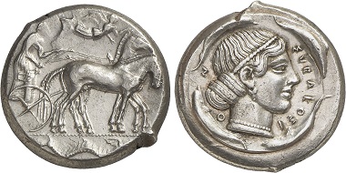 Syracuse. Tetradrachm, 450-440. From Gorny & Mosch Auction 236 (2016), 61.