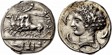 Syracuse. Decadrachm, 404-400. From Numismatica Ars Classica Auction 66 (2012), 12.