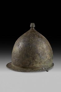 Montefortino helmet. Photo: © Soprintendenza per i Beni culturali e ambientali del Mare, Palermo. Photo by Ashmolean Museum, University of Oxford.