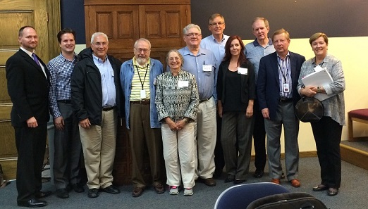 The Citizens Coinage Advisory Committee, June 27, 2016, at the Denver Mint. Left to right: Dennis Tucker, Steve Roach, Donald Scarinci, Herman Viola, Jeanne Stevens-Sollman, Robert Hoge, Erik Jansen, Heidi Wastweet, Michael Moran, Thomas Uram, and chair Mary Lannin. (Photo courtesy of Steve Roach.)