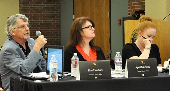 U.S. Mint Sculptor-Engraver Don Everhart responds to a technical question from the Committee. Photo: Caleb Noel, News Editor of 'The Numismatist'.
