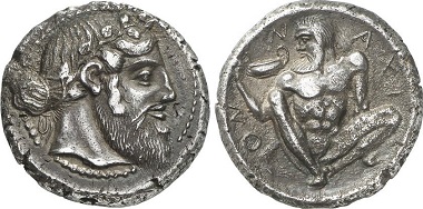 Naxos. Tetradrachm, ca. 460. From Gorny & Mosch Auction 215 (2013), 695.